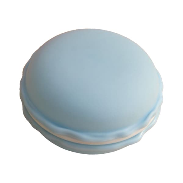 Macaron Smykkeskrin Lyseblå Plast Udsøgt Macaron Form Opbevaringsboks til Kvinder Piger