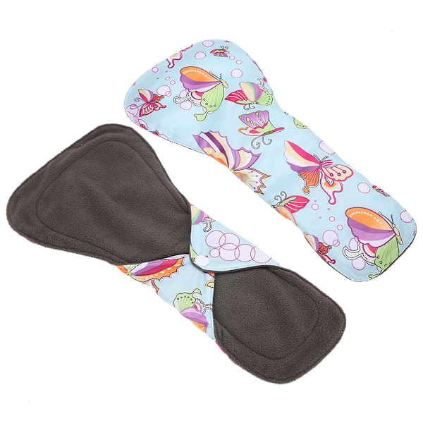 Vaskbar menstruationsbind i bambus-kulfiber, genanvendelig, forlænget hygiejnebind (L 33 cm) #4