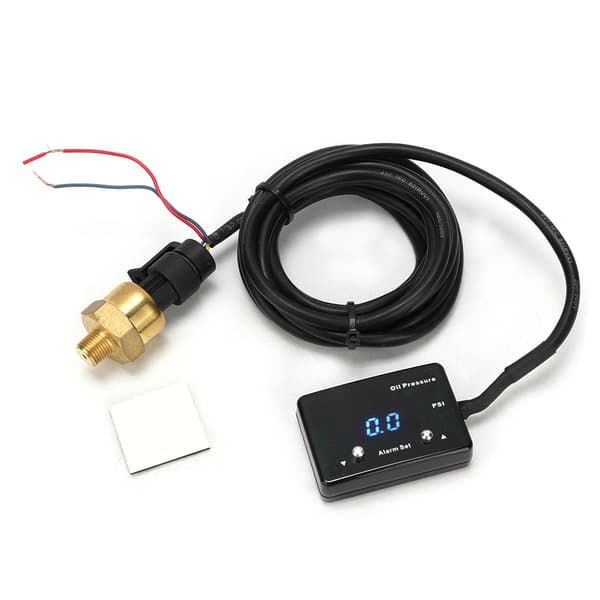 1/8 tum NPT Biloljetrycksmätare Systemtestare 0-120PSI Digital Mätare med Sensor Blått Ljus