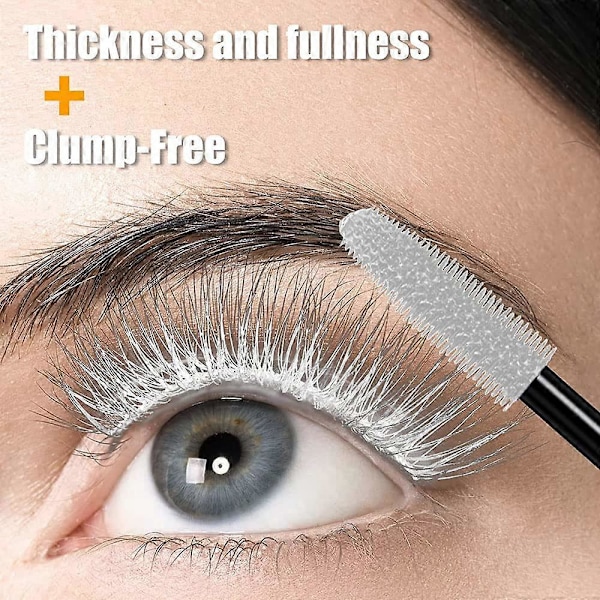 Farverig Mascara, Vandfast Langtidsholdbar Tyk Mascara (Hvid)