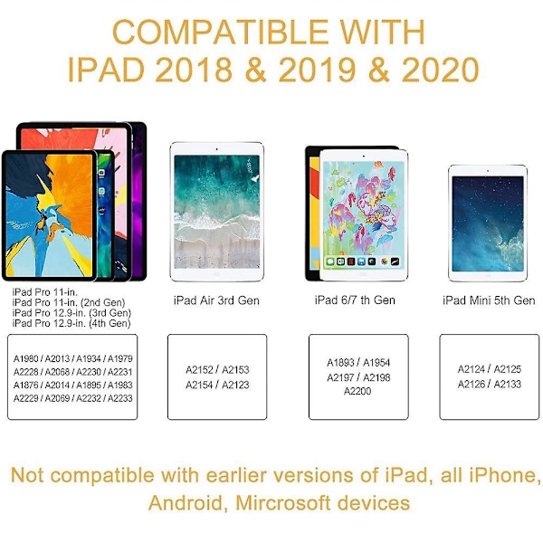 Til Apple Pencil 2 Kontakt Aktiv Pencil Uden Forsinkelse Tegne Pen (hvid)