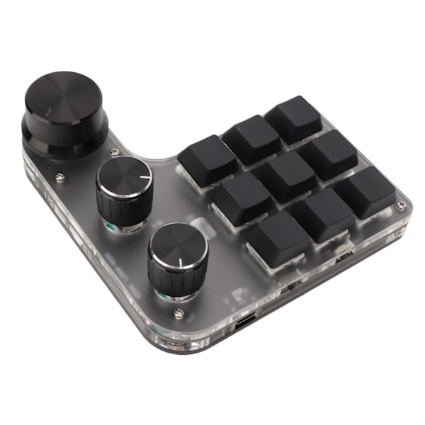 Programmerbar makro-tastatur 9 taster 3 knapper USB Bluetooth-forbindelse OSU Gaming-tastatur til kontor, musik, medier