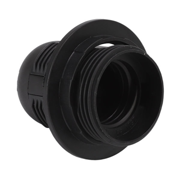 10 stk. E27 lysbase fatning kobberkerne høj temperatur modstand E27 lysholder base med lampe ærme til DIY sort