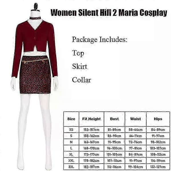 Gyserspil Halloween Kostume Kvinder Silent Hill 2 Maria Cosplay M