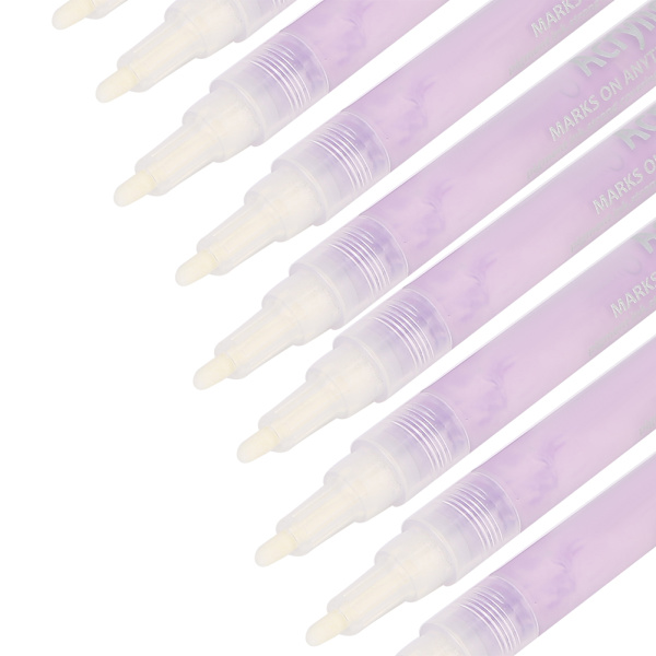 10 stk. 1100M akrylmaling tuscher farve tegnepenne til frihåndstegning DIY sten porcelæn krus glas træmaling Violet