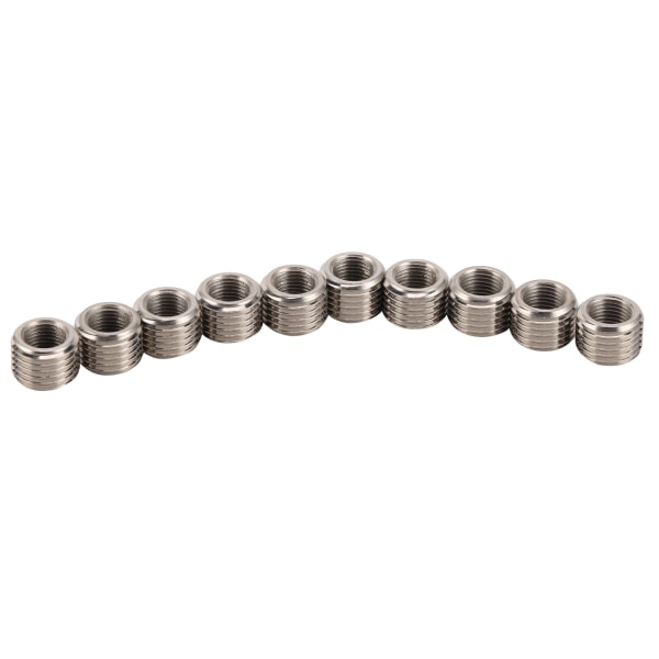 10 stk Gjengereparasjonsmutter Konverteringssokkel Rustfritt stålfeste RC1/8 M14 x 1,5 10MM