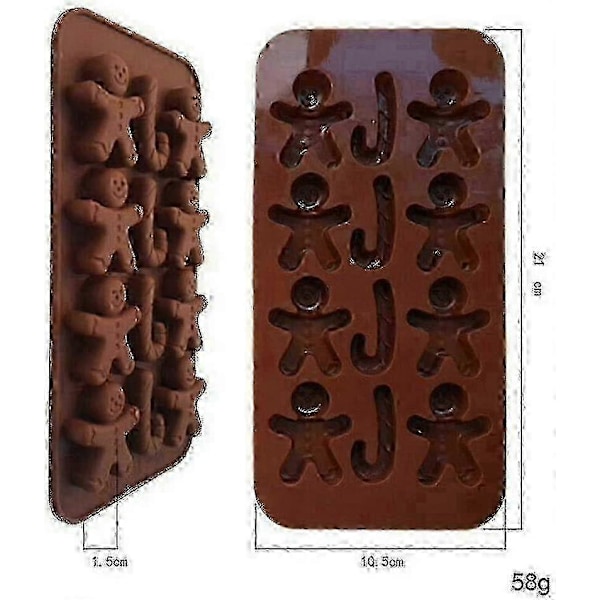 Utsökt Silikon Chokladform Julgodis Kex Bakningstillbehör Tårtdekoration Verktyg Isbitsformar