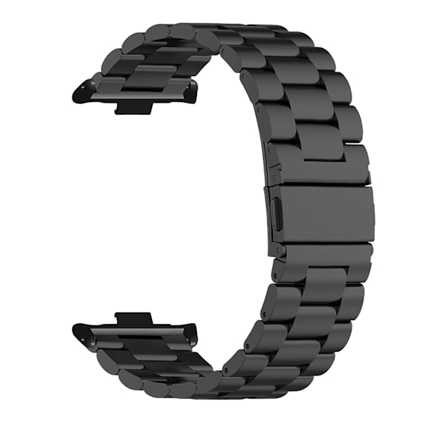 Smartwatch-rem med dobbel lås 3 perler i rustfritt stål erstatningsarmbånd for Mi Band 8 Pro Svart