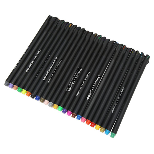 24 Fineliner- set 0,4 mm ohut kärki 24 väriä akvarellimuotoilu mikroviivakynät Precise Control marker -kynät
