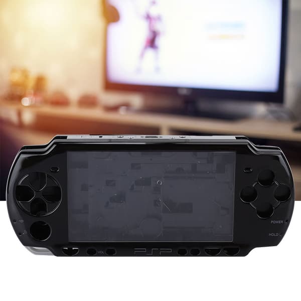 Erstatningsskall til spillkonsoll i ABS-materiale med skrutrekker for PSP2000-konsoll, svart