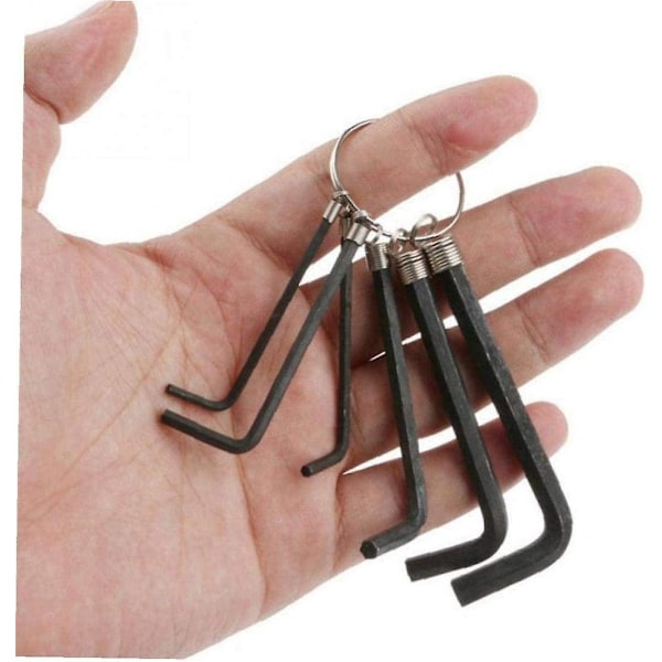 Metric Folding Allen Wrench Set - 8pcs Bicycle Repair Tool Kit