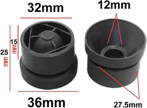 4-pack motorhöljespackningsplattor 06A103226 Kompatibel med A1 A3/S3 A5 A6 Svart