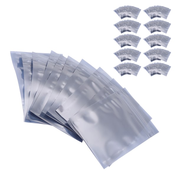 100 stk/sett 6x9 cm antistatisk gjenlukkbar pose oppbevaringspose for elektronisk tilbehør