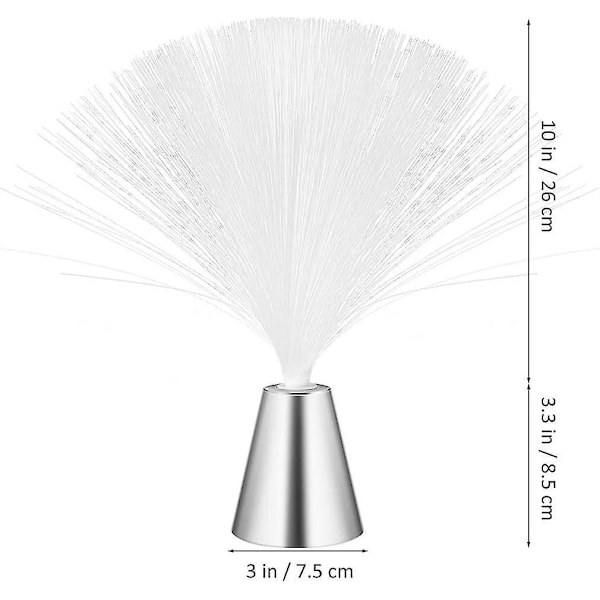Färgskiftande Fiberoptisk Lampa, Batteridriven Is Fiberoptisk Stämningslampa Nyhet LED Fiberlampa För Jul