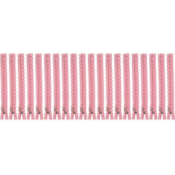 20 kpl 20 cm tee-se-itse nylon kierukka kukkavetoketju hääpukujen ompelemiseen. Vaaleanpunainen
