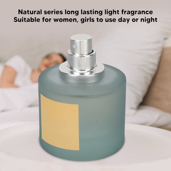 Damparfym 50ml Natural Series Långvarig Lätt Aroma Cover Rund förpackning Aluminium Sprinkler Kvinnlig parfym Ceder