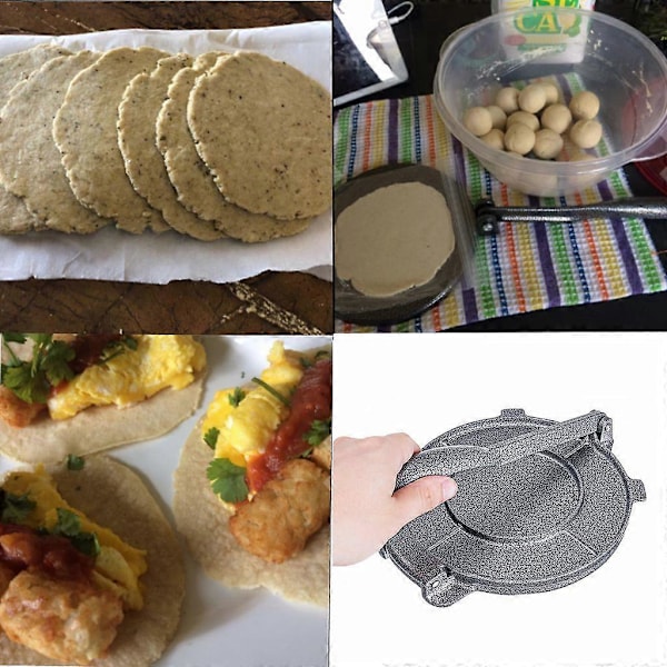 8\" Tortillapress Tillverkare Aluminium Vikbar Kök Mjöl Majs Bakverktyg