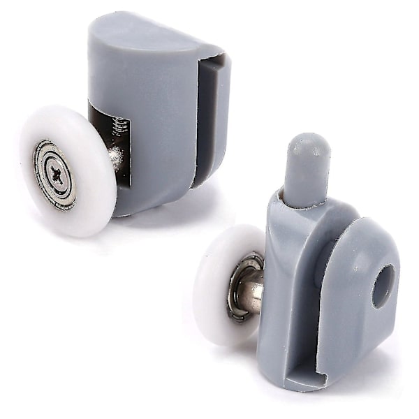 8-Pack Dual Roller Roulette Wheel Brusedør Badeværelse - 25 mm Rullediameter