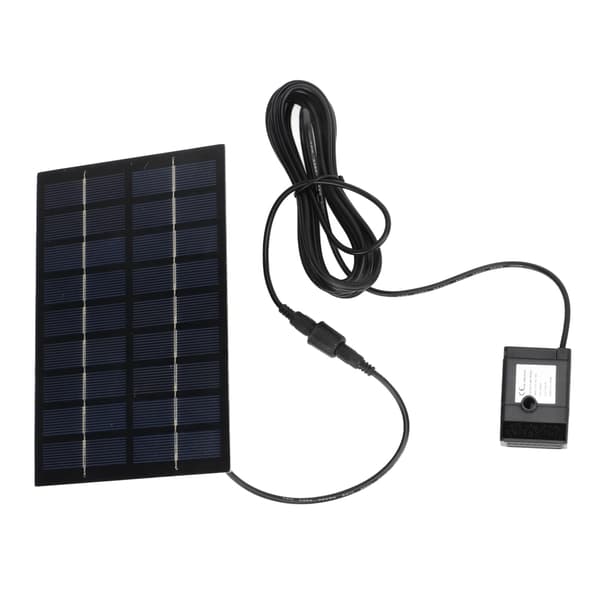 Solcellevandpumpe sæt 9V 1.8W Nem montering Anti-tilstopningsnet Solcelledam pumpe med dyser til havedam dekoration