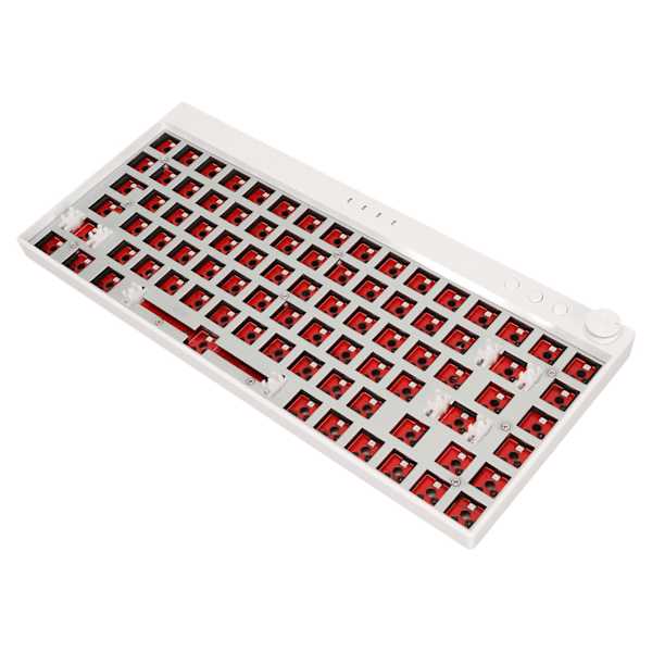 Mekanisk tangentbordssats 84 tangenter DIY RGB-belysning Hot Swap Trådlös 2.4G BT 3.0 5.0 Typ C Trådbundet Anpassat tangentbord för Win Vit