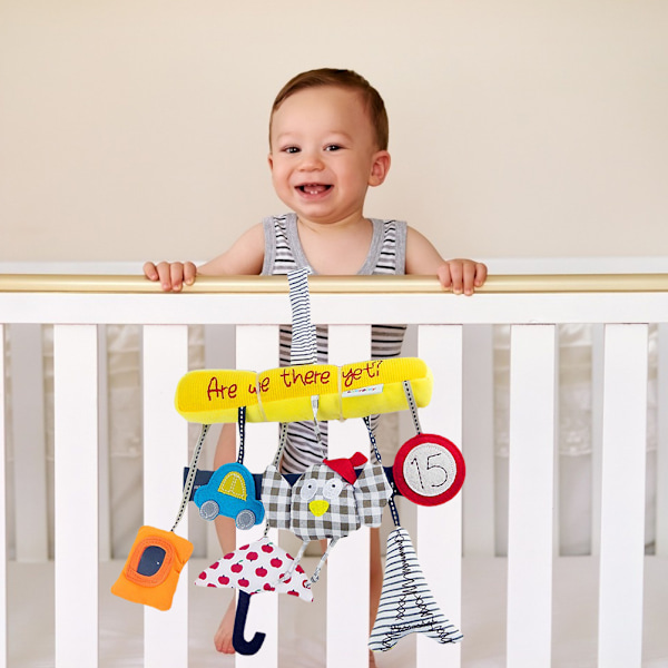 Söta bil leksaker baby hängande skaller leksaker baby musikaliska leksaker för bilbarnstolar för sängar