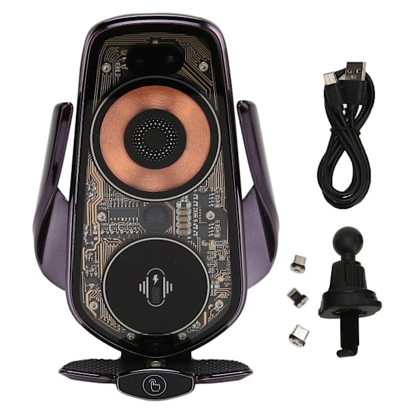 2 i 1 trådløs billader effektiv lading 360 graders rotasjon sterk klemme telefonholder for biler Q7
