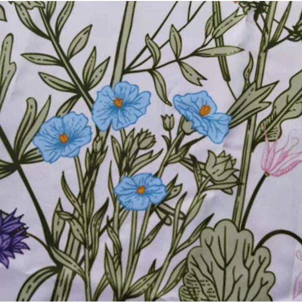 Vattentät Duschdraperi med Färgglada Blommor, Separat Badkar Draperi 150 * 180cm