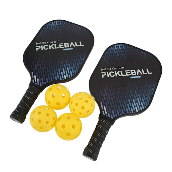 LEIJIAER Pickleball-utrustning Kolfiber med förvaringsväska Pickleball 2 paddel och 4 bollar set för utomhussporter