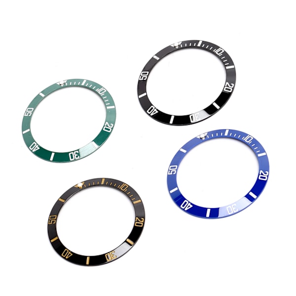 4st keramisk watch Insert Armbandsur Bezel Insert Ring Ersättningsdelar 38mm