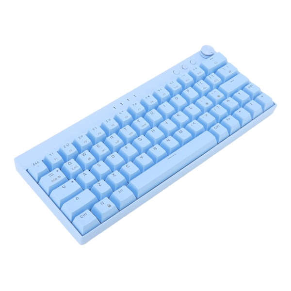 3 moduser trådløst mekanisk tastatur 64 taster trådløst 2.4G Type C kablet N Key Rollover Blått mekanisk tastatur med knott RGB rød bryter
