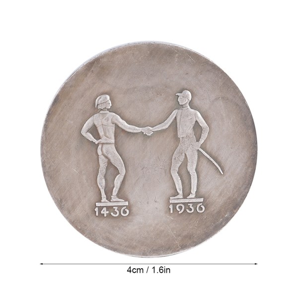 1436 1936 Saksa messinkipinnoitettu hopea Vintage Collection -kolikko juhlaraha