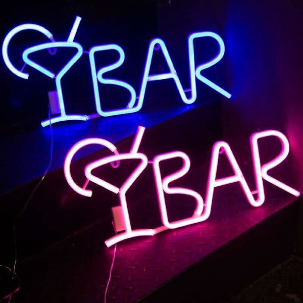 1 stk. Neon LED bar Neon Bogstav Vægkunst Neon Lys Skilt Sød Neon Lampe til Cafe Bar Klub Fest Dekoration Gave Festpynt, pink
