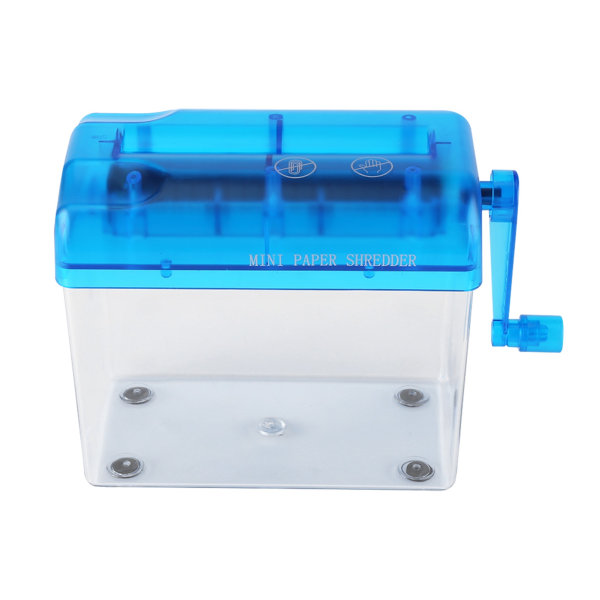 A6 bærbar mini manuel papirmakulator til hjemmeskole på kontoret (blå)