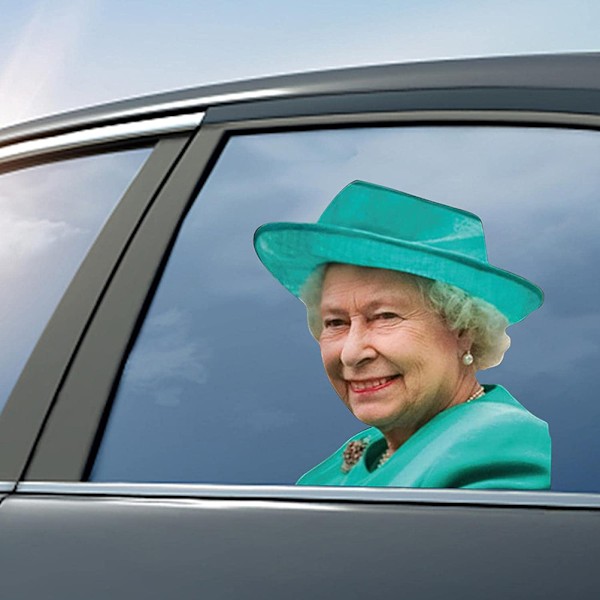 Queen Bilsticker Bilfönsterdekal Vattentät PVC Queens Jubilee 2022 Dekorationer Bilfönsterdekal Union Jack Dekor