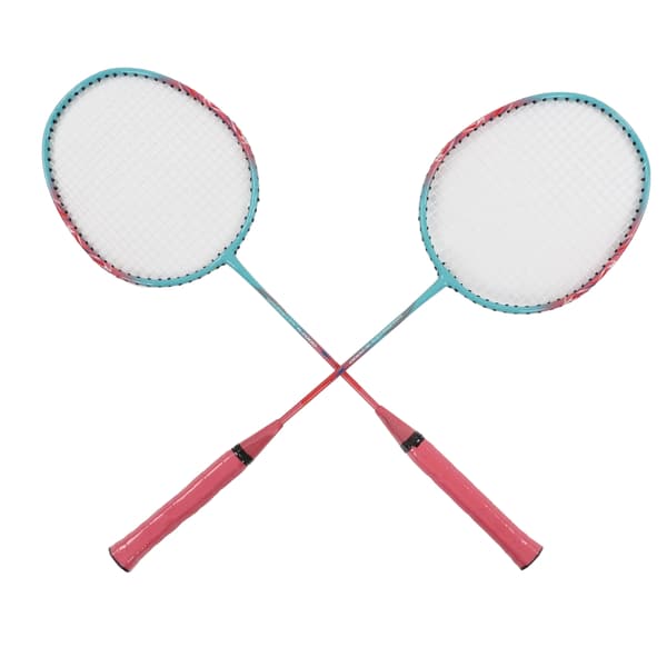 Badmintonracket Lätt Bärbar Järnlegeringsram Dubbla Badmintonracketar för Nybörjare