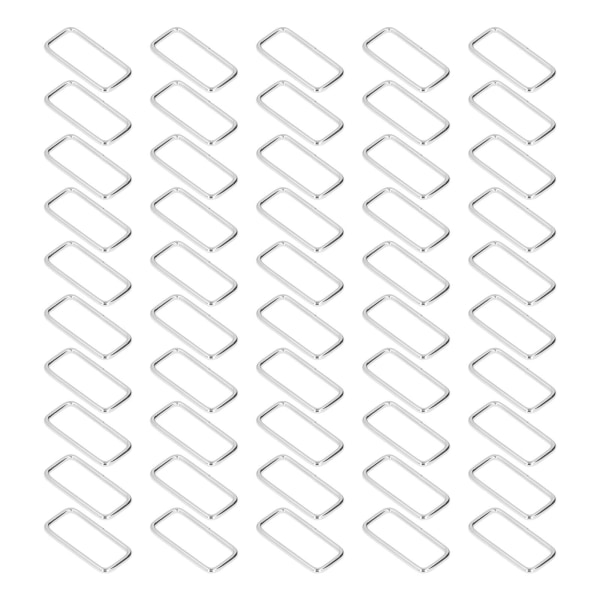 50 stk metallringer slitesterk jern rektangel spenne ringer for DIY belte håndveske spenne hardware klær dekorasjon3,8x38x15mm