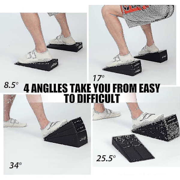 Squat Wedge Block Justerbar Halkfri Squat Ramp Marklyft Wedge Vadsträckare Lutande Bräda För Squat Och Marklyft