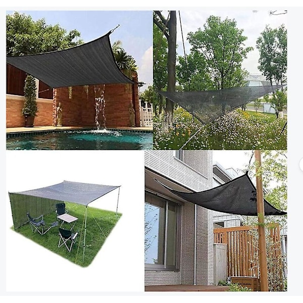 Skuggnät Förstärkt Förtjockat Skuggsegel, Växthus Vindtätt Nät med Öljetter, för Växtskydd/Växthus/Trädgård/Pergola (3x6m)