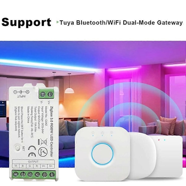 Zigbee 3.0 WiFi LED Controller 2.4GHz RGBW LED Strip