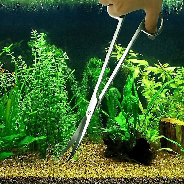 Barley Akvariumset Rostfritt Stål Verktygstillbehör Akvarium Tank Vattenväxter Pincett Sax Verktygsset Fisk Startkit