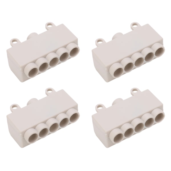 4 stk ZK 516 Splitter Wire Connector 1 til 5 1000V 80A Messingleder High Power Inline Terminal Block til Loftslys