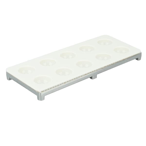 Ravioli Maker Press 10 hål Järn ABS Hållbar Fyrkantig Ravioli Maker för Hem Dumpling Making Silver