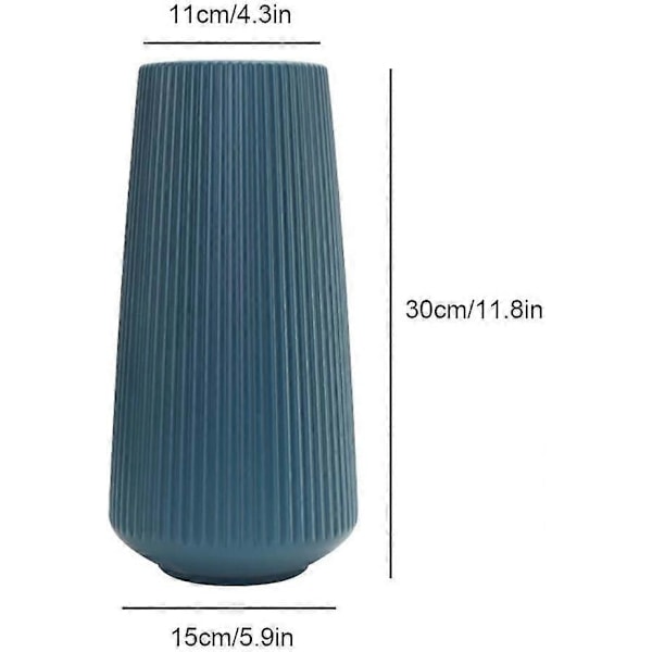 Lämpliga Plastvaser, Imitation Keramisk Blomkruka, Hållbar, Modern Geometrisk Blomma Vas Dekoration
