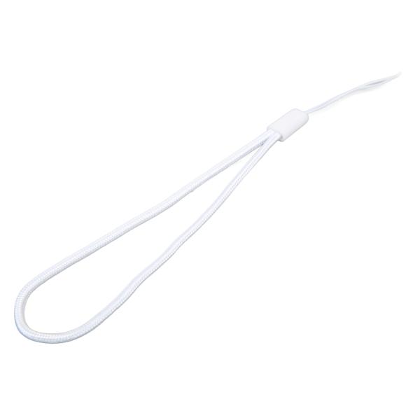 Käytännöllinen nylon matkapuhelinnauha - 3,0 mm pyöreä, valkoinen, 18 cm