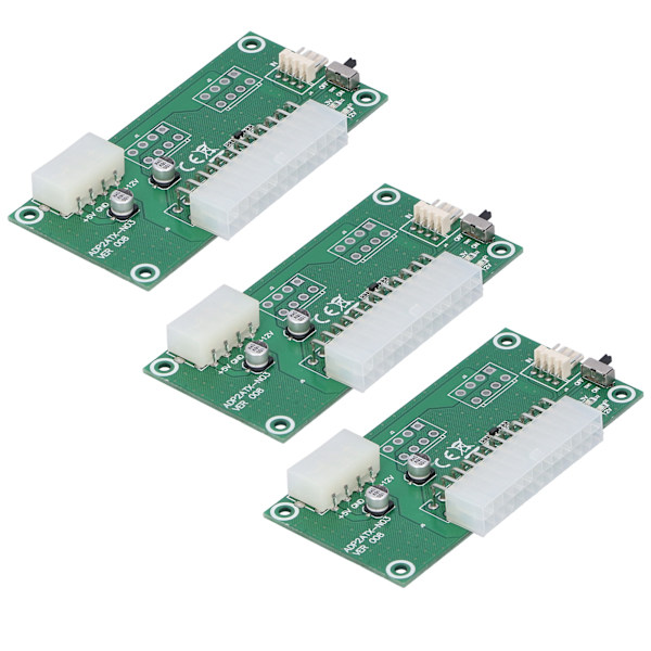 3 stk. Multi-Power Synkroniseringsstartkort med 24-bens tilslutningslinje computeradapter