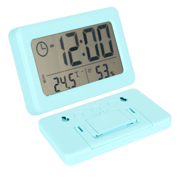 Digital skrivbordsklocka Stor skärm 12/24h Tid Temperatur Display Stativ Liten digital klocka för kontorsskola Hem