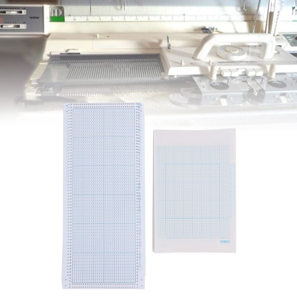 10 st stygn hålkort 10 st rutpapper Nylon stickmaskin tillbehör
