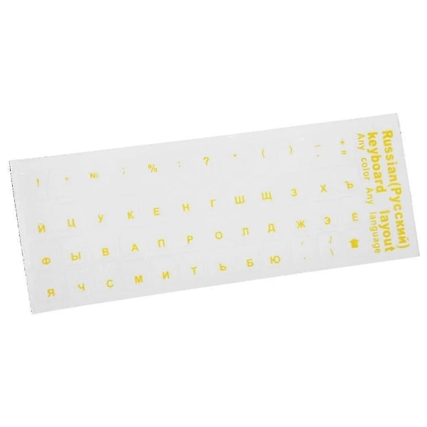 Ryska Tangentbordsdekaler - Svarta/Blå/Gröna/Röda/Gula Tecken - 2-pack Röd