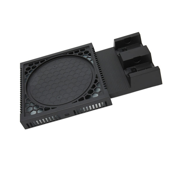 Konsol Dual Charger Station Vertikalt stativ med 2 batterier 10 spelkortplats Headsethållare för Xbox Series X