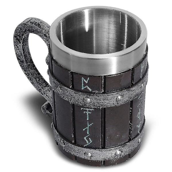 Viking rustfrit stål kraniet øl krus tankard Halloween gave bar drikkevarer